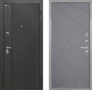 Дверь Интекрон (INTECRON) Олимпия Black 4К Лучи-М Графит софт 960х2050 мм