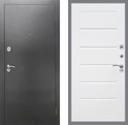 Дверь Рекс (REX) 2А Серебро Антик Сити Белый ясень 960х2050 мм