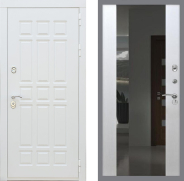 Дверь Рекс (REX) 8 Силк Сноу СБ-16 Зеркало Белый ясень 960х2050 мм