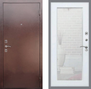Дверь Рекс (REX) 1 Зеркало Пастораль Белый ясень 860х2050 мм