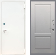 Дверь Рекс (REX) 1А Белая шагрень FL-117 Грей софт 960х2050 мм